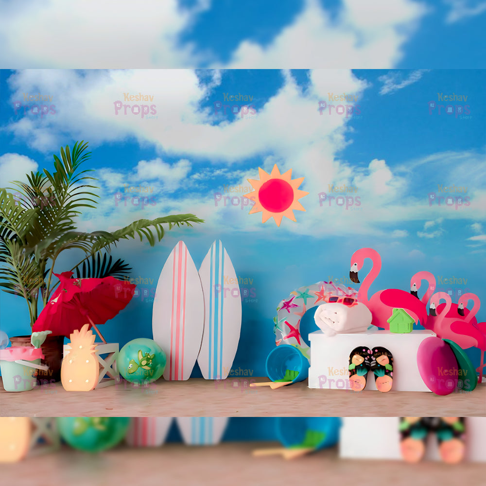 Beach Theme Backdrop (1078)