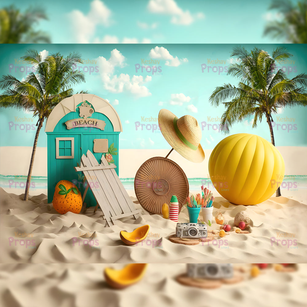 Beach Theme Backdrop (1238)