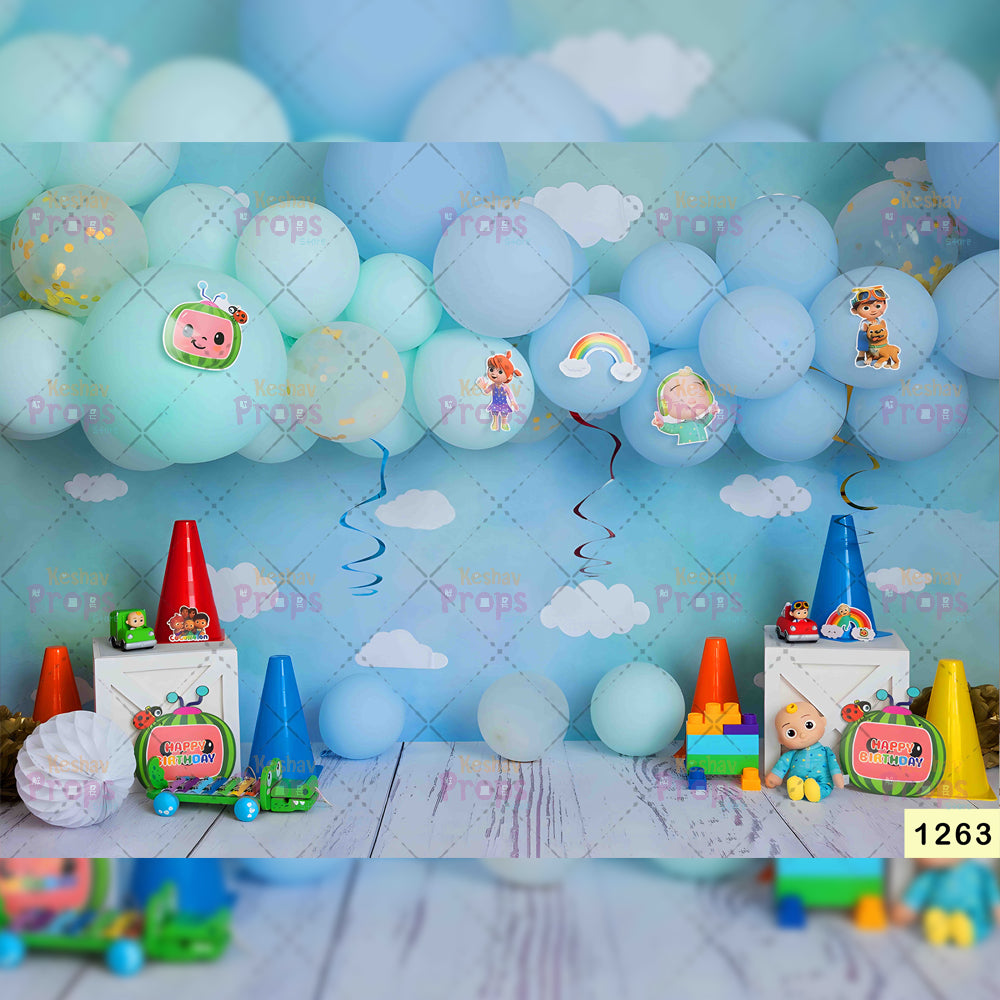 Balloon Theme Backdrop (1263)