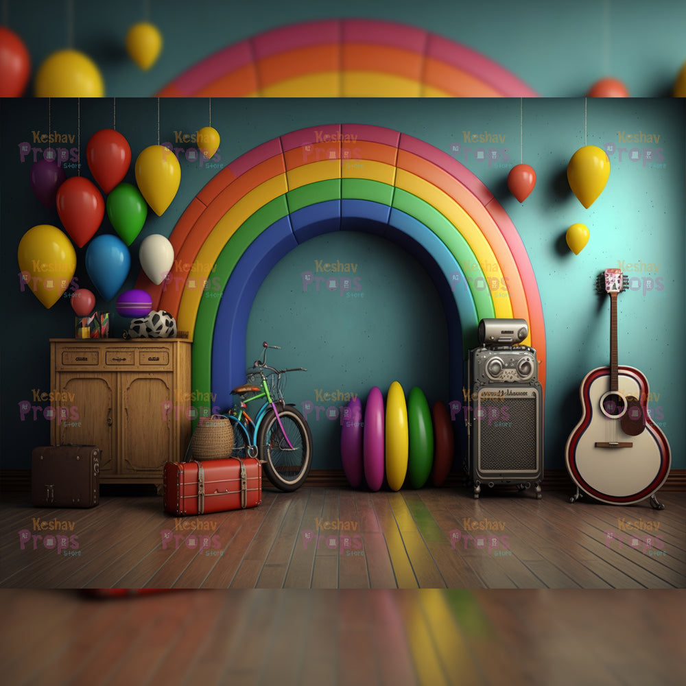 Rainbow Theme Backdrop (1483)