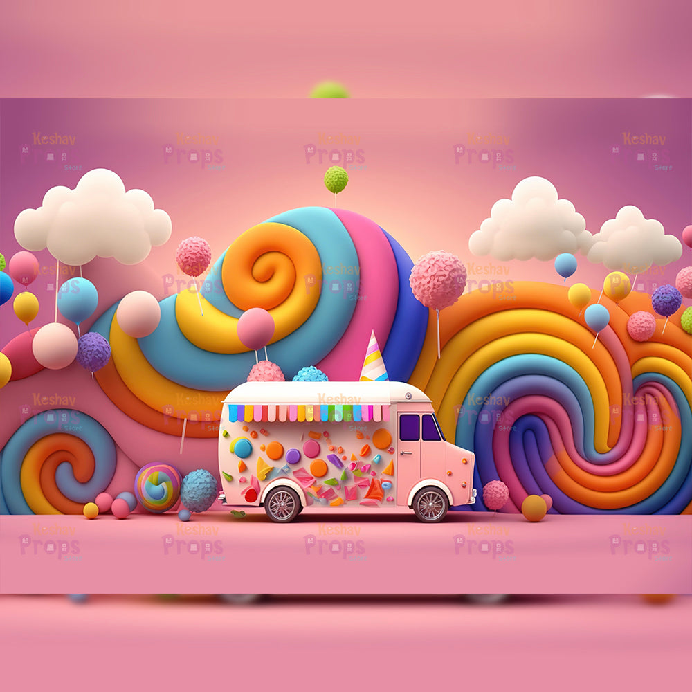 Candy Theme Backdrop (1486)