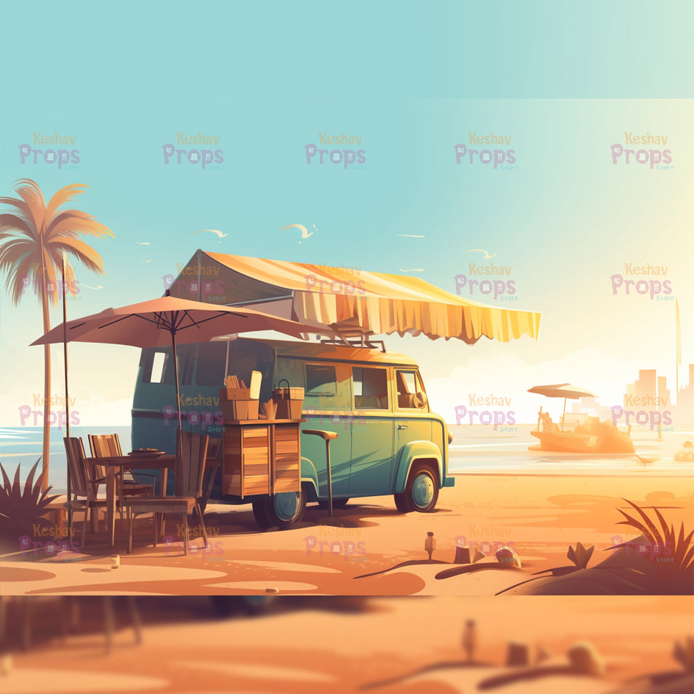 Beach Theme Backdrop (2120)