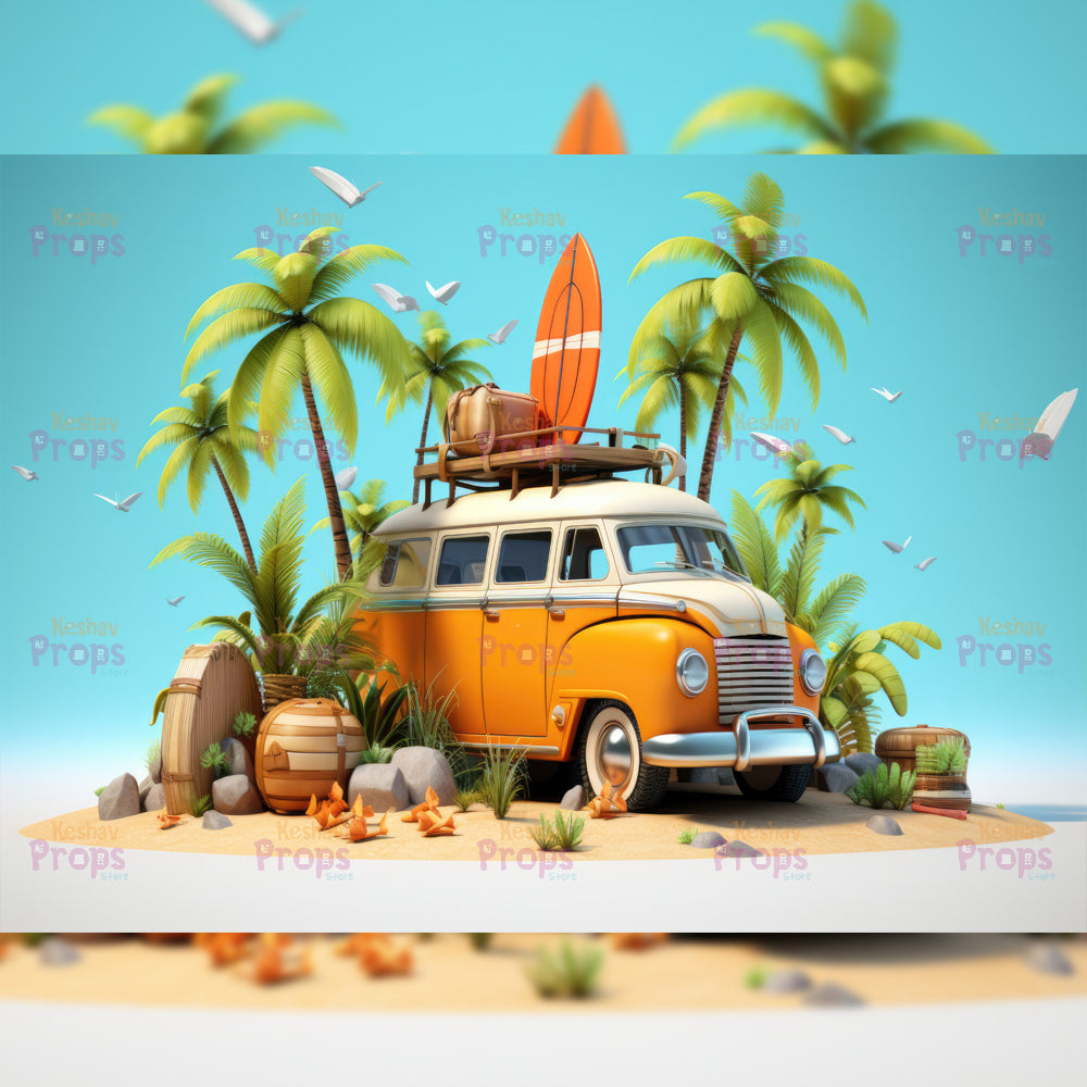 Beach Theme Backdrop (2121)