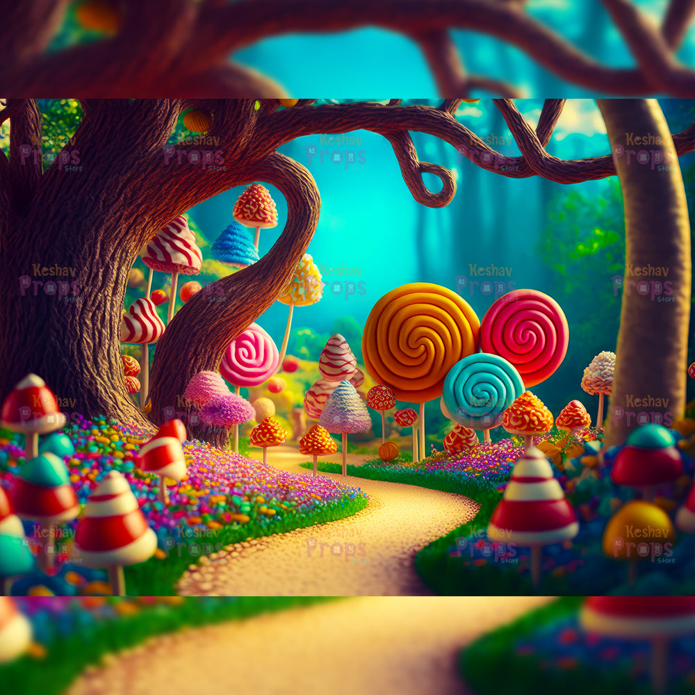 Candy Theme Backdrop (2184)
