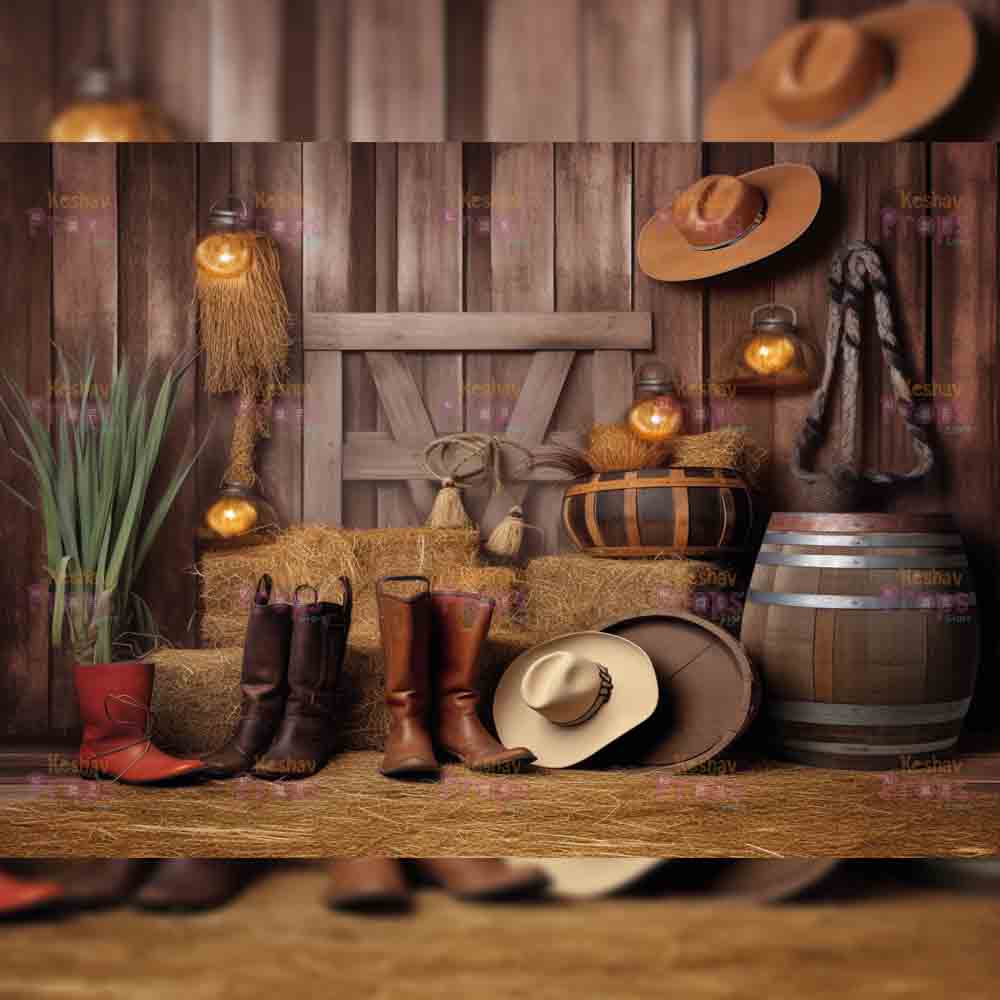 Cow Boy Theme Backdrop (2279)