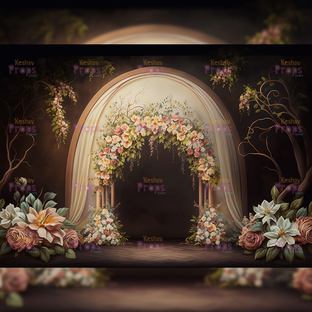 Flower Theme Backdrop (2291)