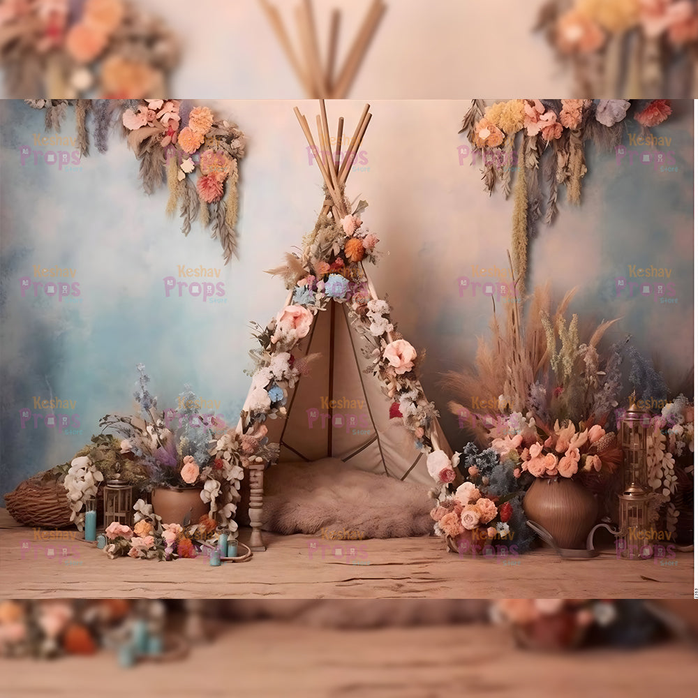 Flower Theme Backdrop (2363)