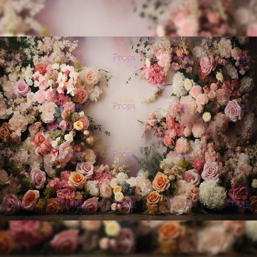 Flower Theme Backdrop (2381)