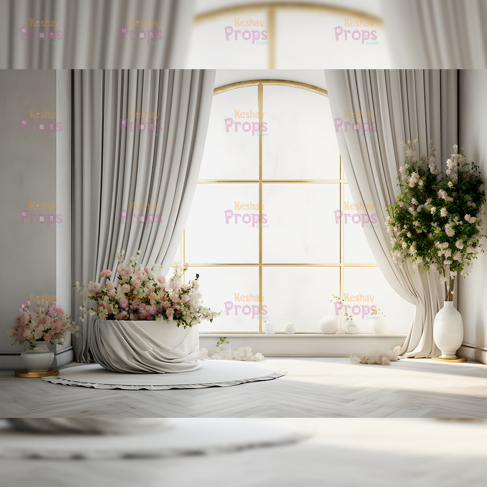 Flower Theme Backdrop (2478)