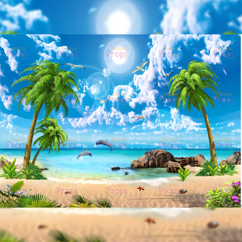 Beach Theme Backdrop (2806)