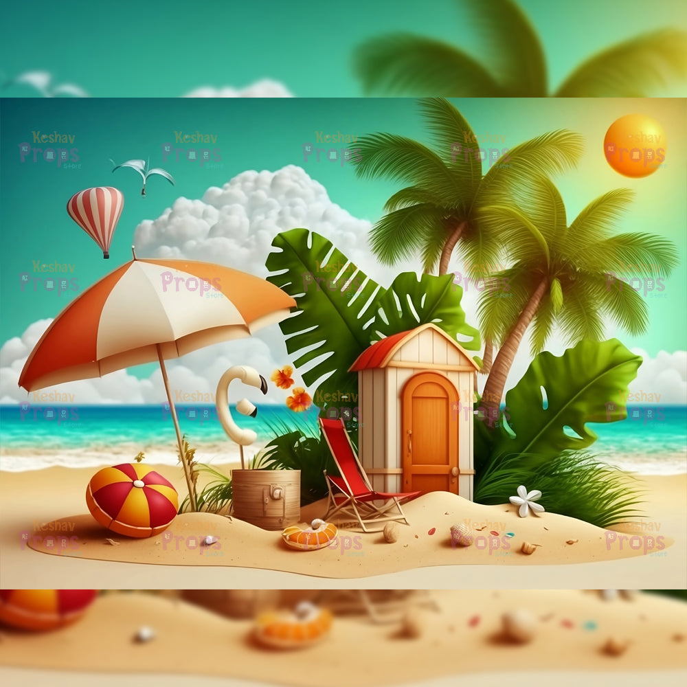 Beach Theme Backdrop (3101)