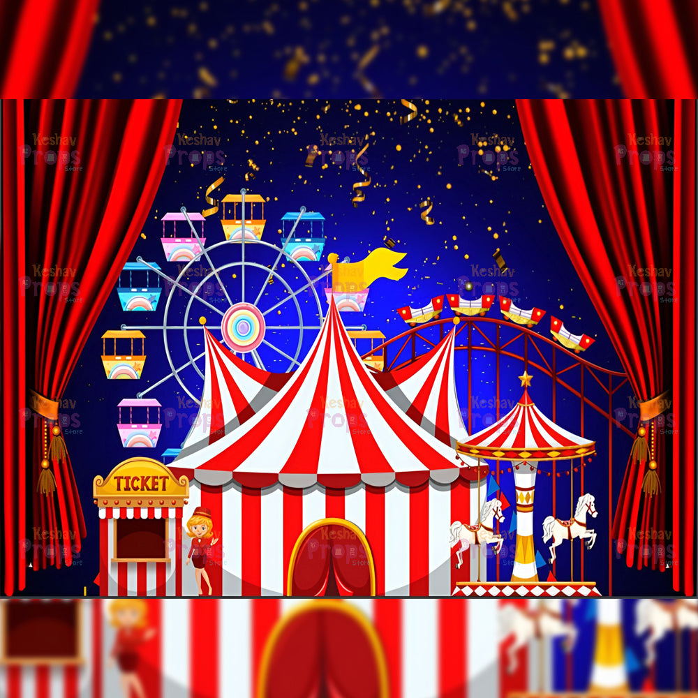 Circus Theme Backdrop (3254)