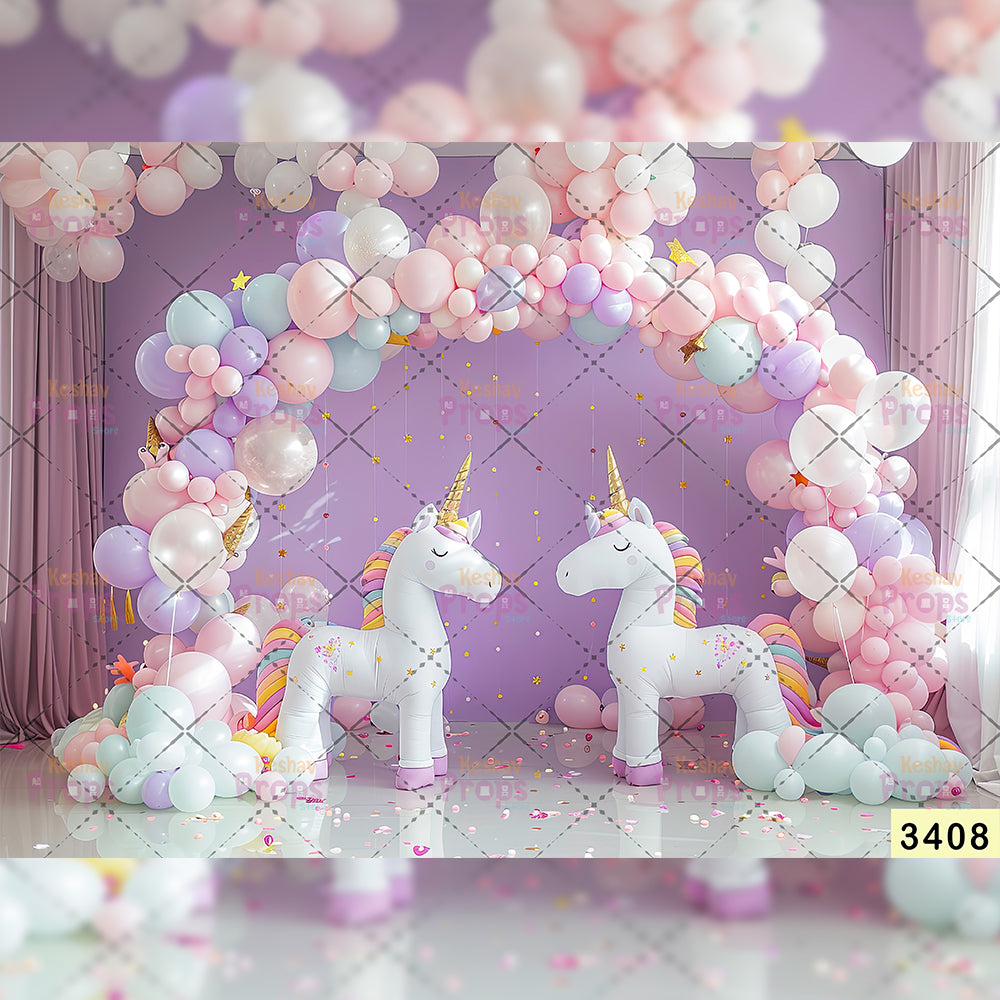 Unicorn Theme Backdrop (3408)