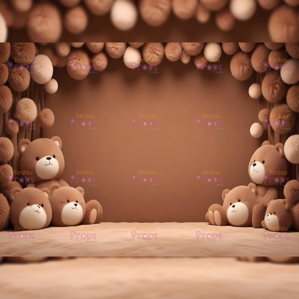 Teddy Bear Theme Backdrop (3426)