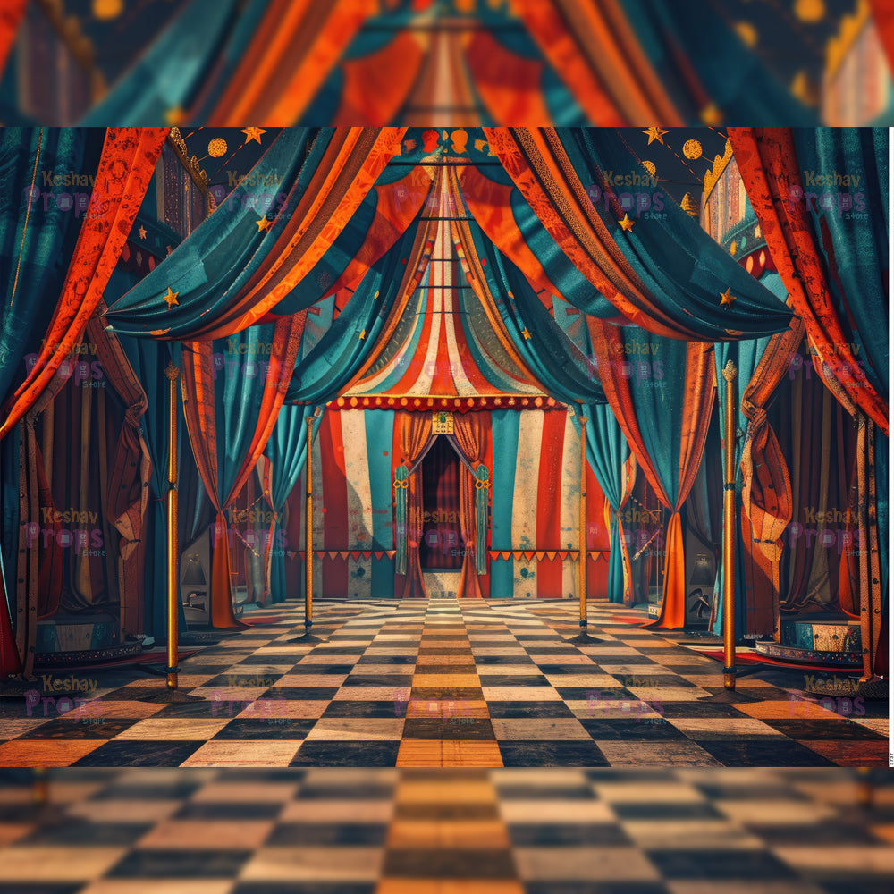 Circus Theme Backdrop (3737)
