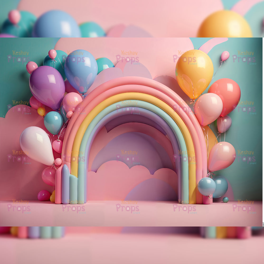 Rainbow Theme Backdrop (3807)