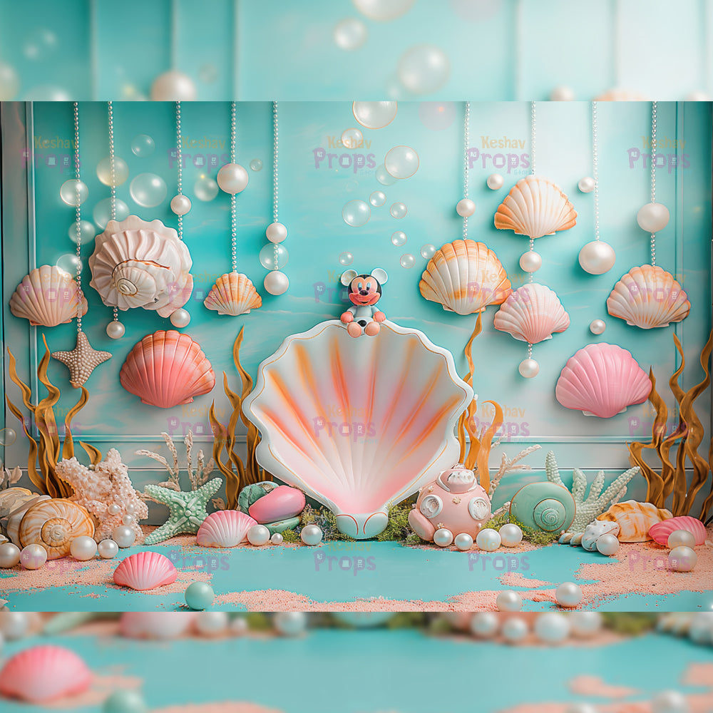 Mermaid Theme Backdrop (3996)