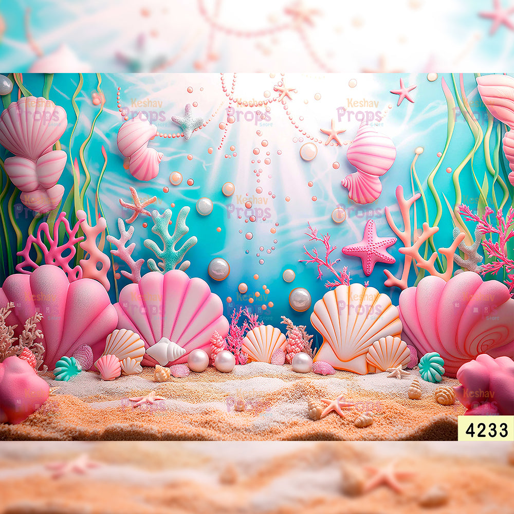 Mermaid Theme Backdrop (4233)