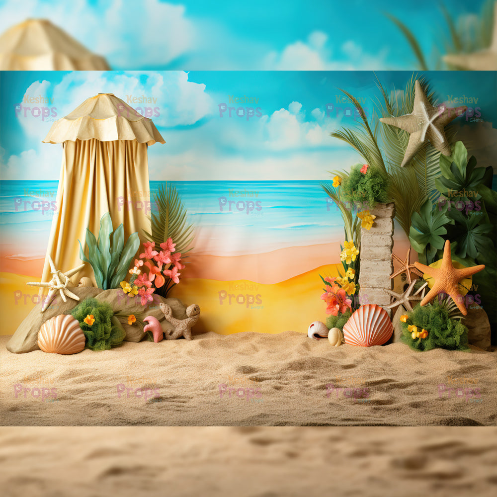Beach Theme Backdrop (4236)