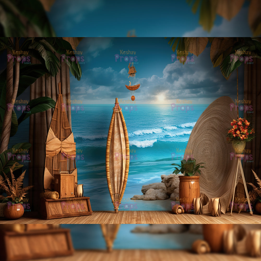 Beach Theme Backdrop (4238)
