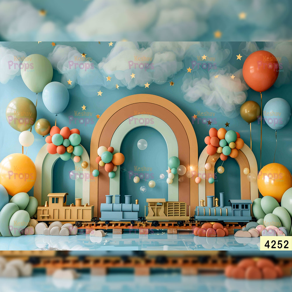 Balloon Theme Backdrop (4252)
