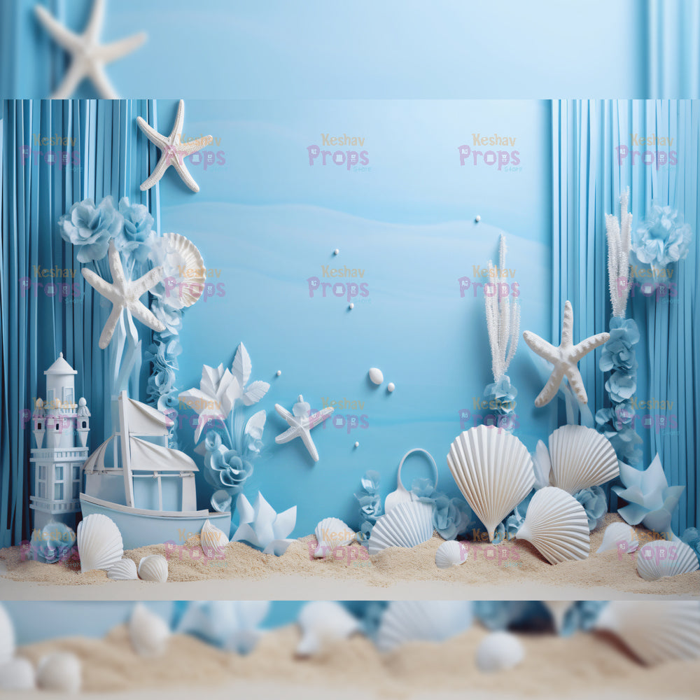 Mermaid Theme Backdrop (4263)