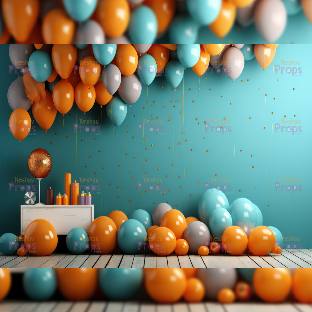 Balloon Theme Backdrop (4372)
