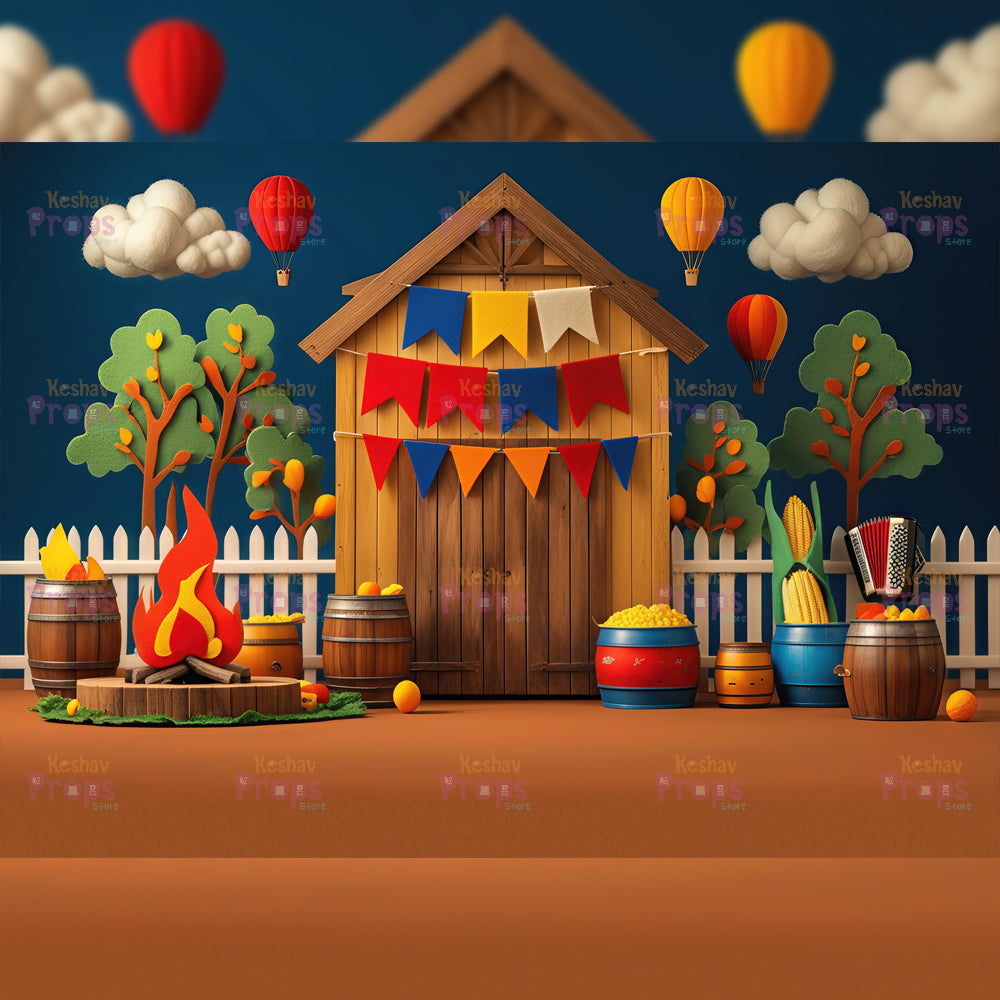 The Barn - Sunflower | Baby Printed Backdrops (4377)