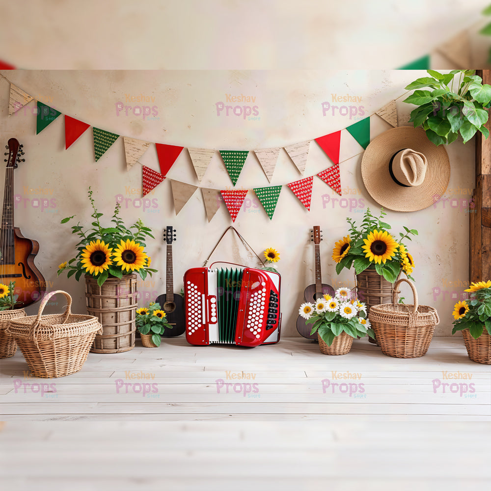 The Barn - Sunflower | Baby Printed Backdrops (4380)