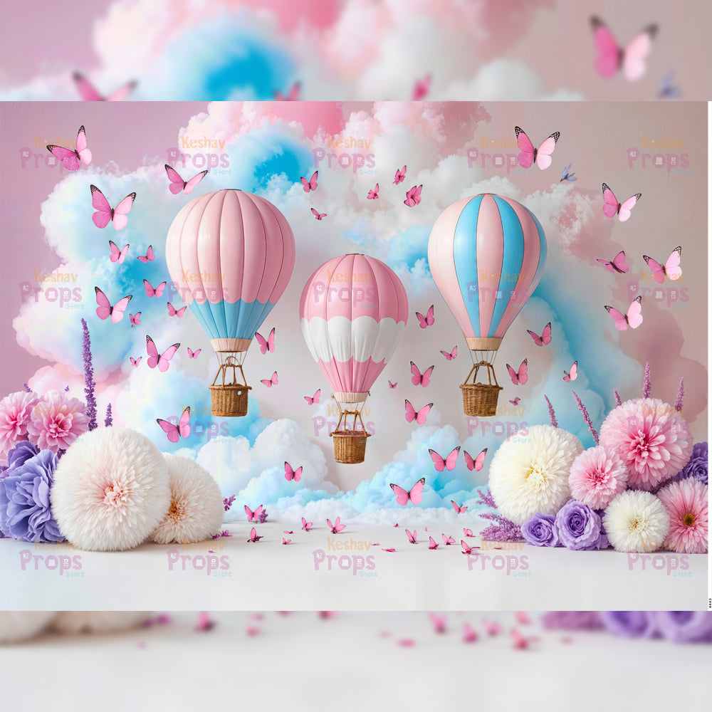 Parachute Theme Backdrop (4443)