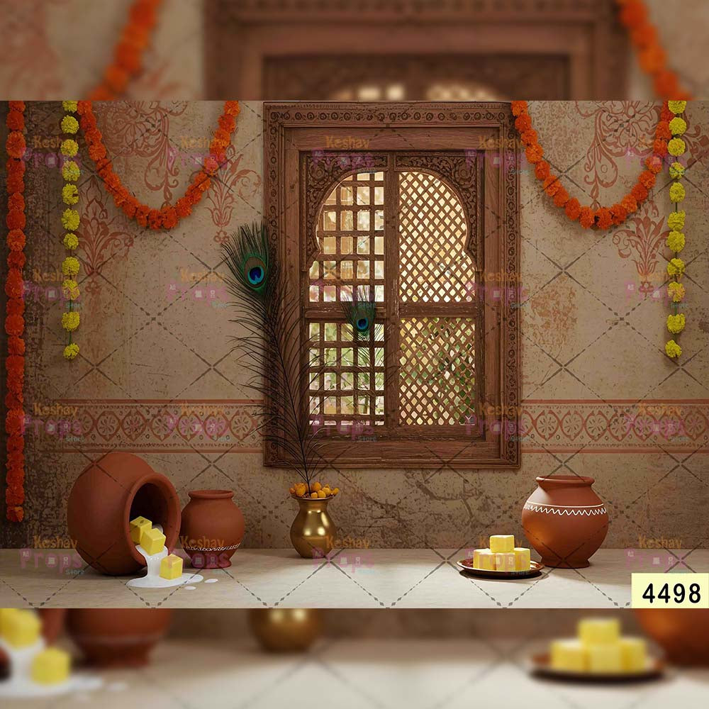 Janmashtami Backdrops | 5*7 Feet (4498)
