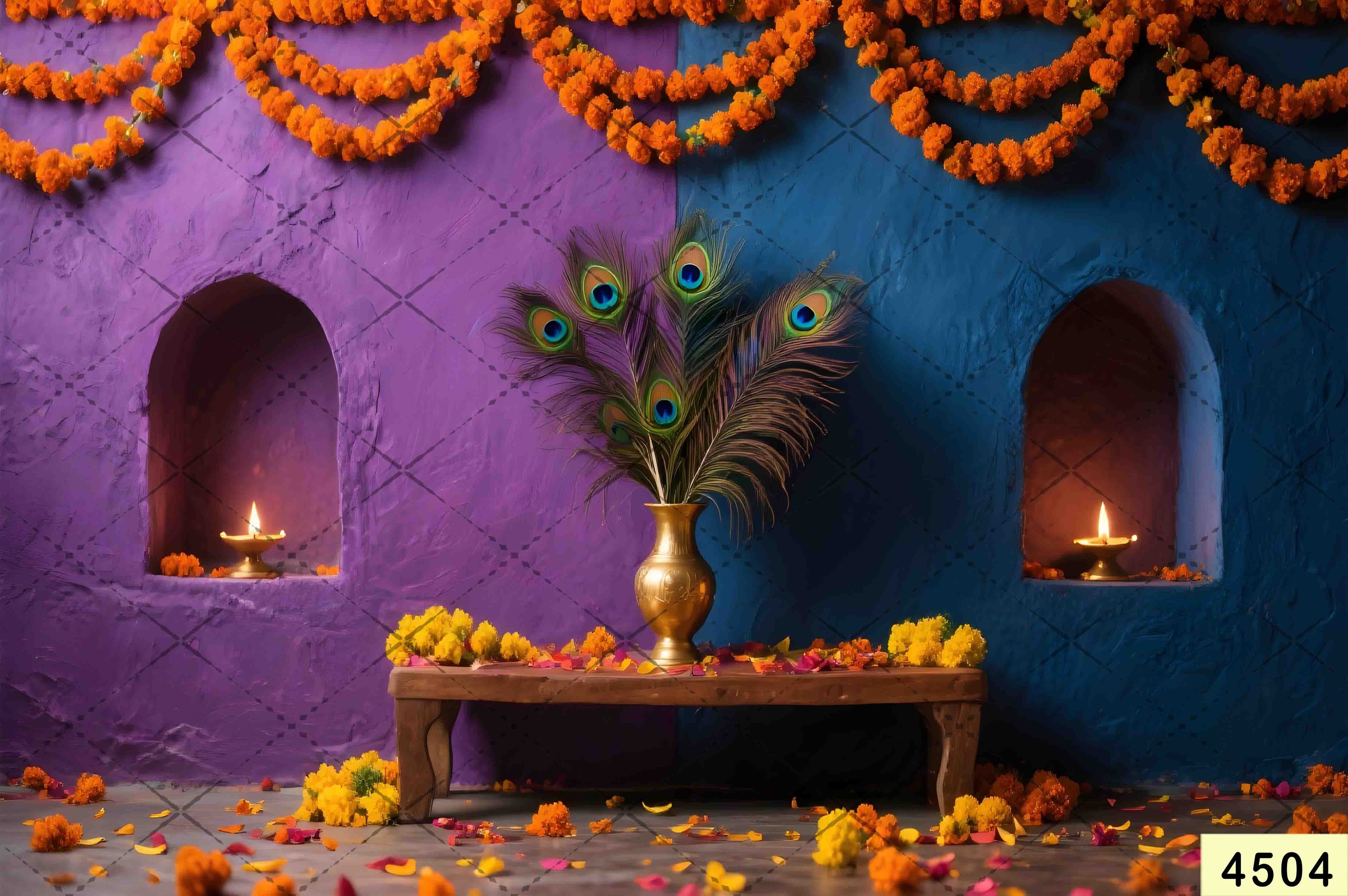 Janmashtami Backdrops | 5*7 Feet (4504)