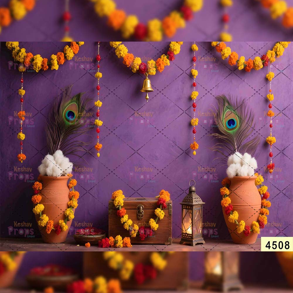 Janmashtami Backdrops | 5*7 Feet (4508)