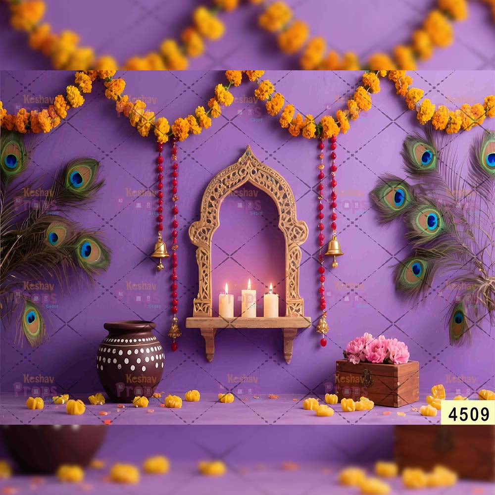 Janmashtami Backdrops | 5*7 Feet (4509)