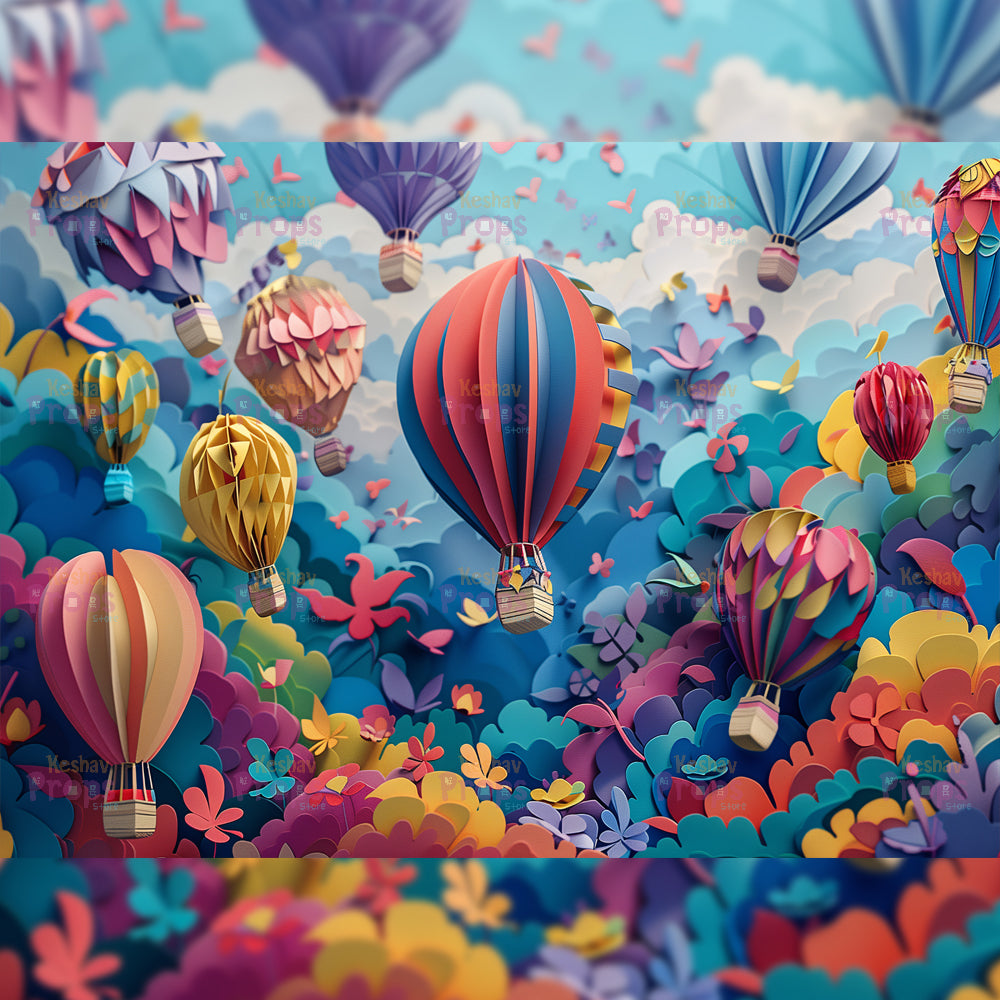 Parachute Theme Backdrop (4958)