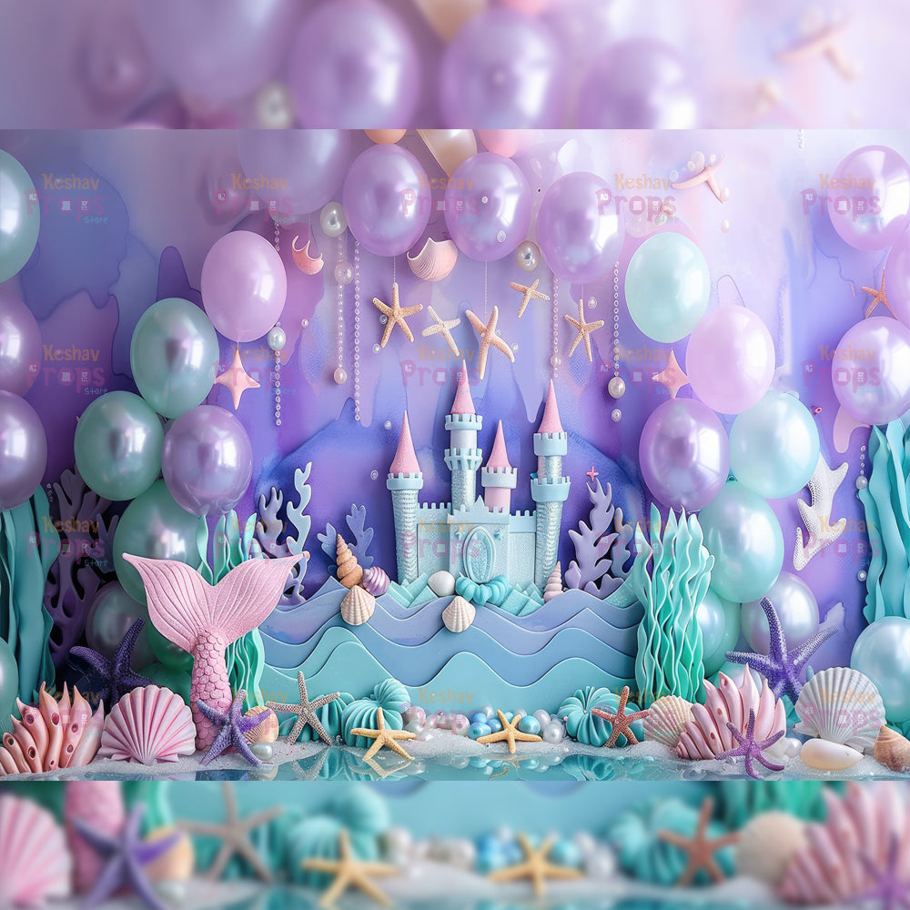 Mermaid Theme Backdrop (5236)