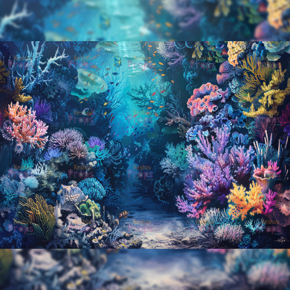 Mermaid Theme Backdrop (5243)