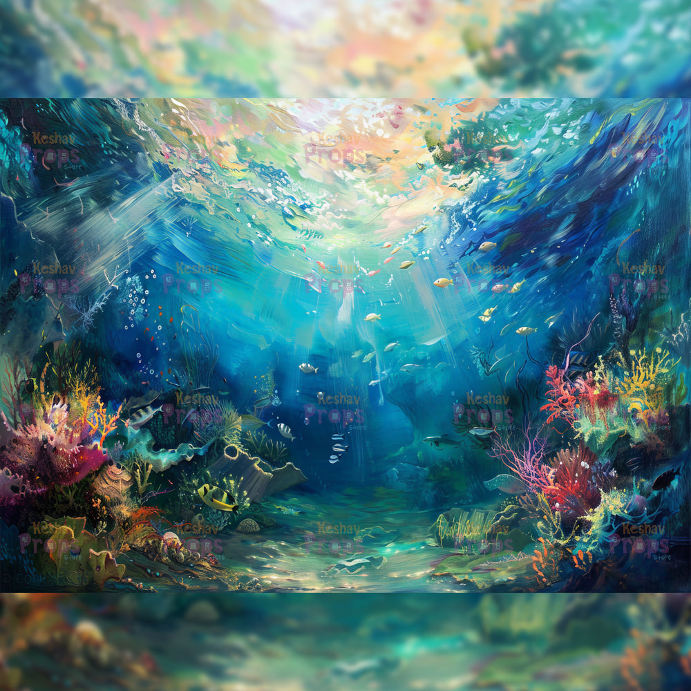 Mermaid Theme Backdrop (5244)