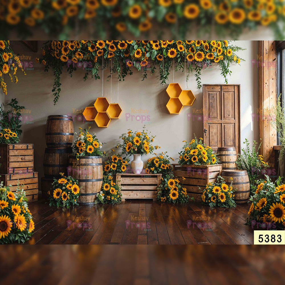 Honeybees Theme Backdrops (5383)