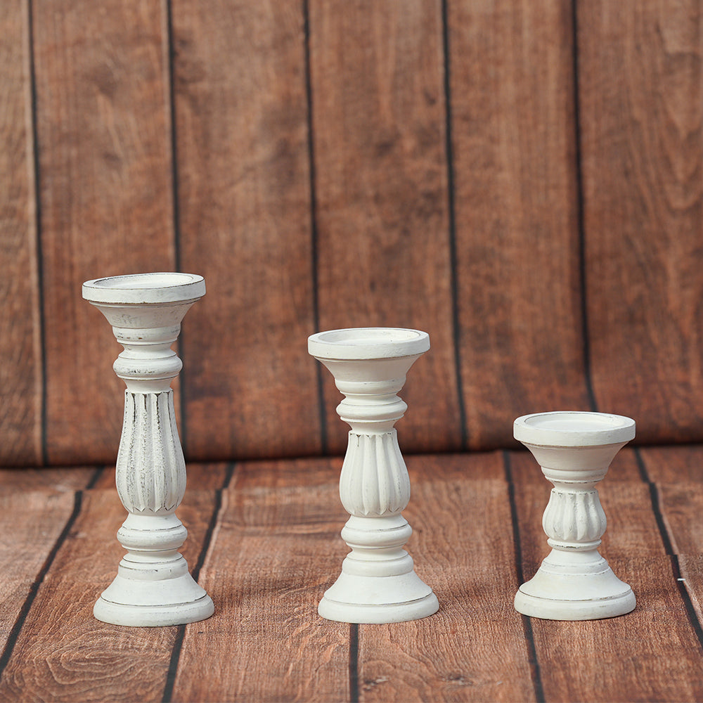 Vintage Candle Stands Set Of 3