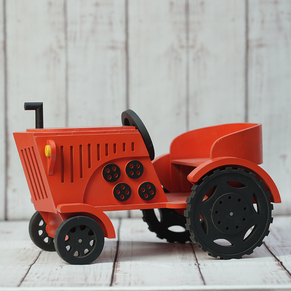 Tractor Baby Photoshoot Prop - Red