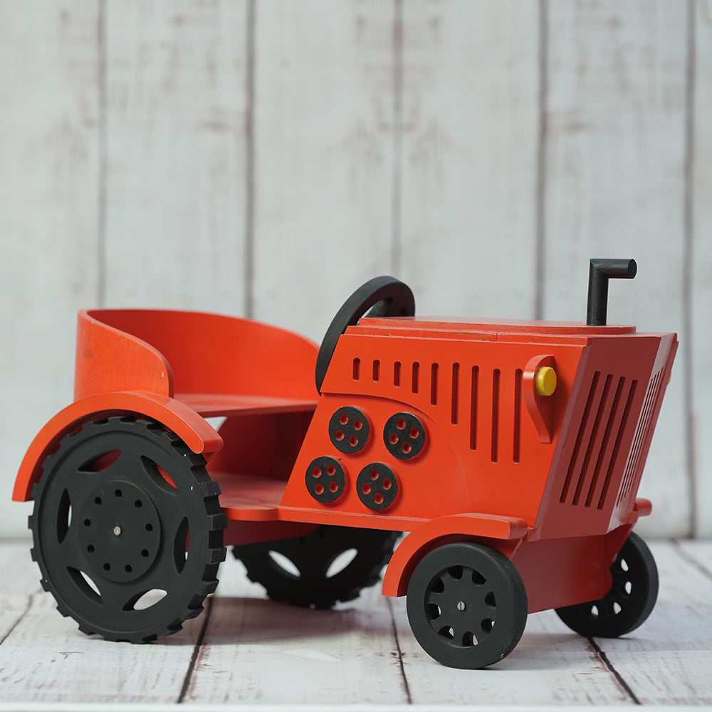 Tractor Baby Photoshoot Prop - Red