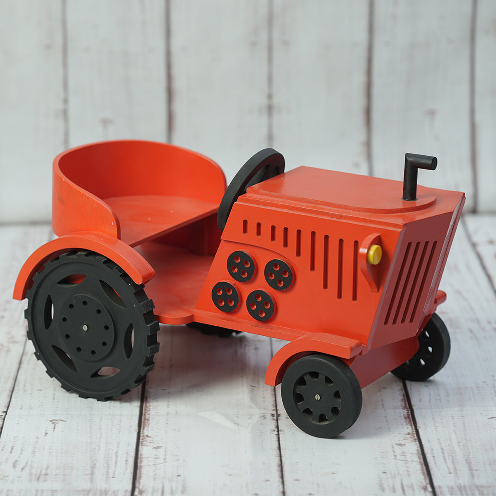 Tractor Baby Photoshoot Prop - Red