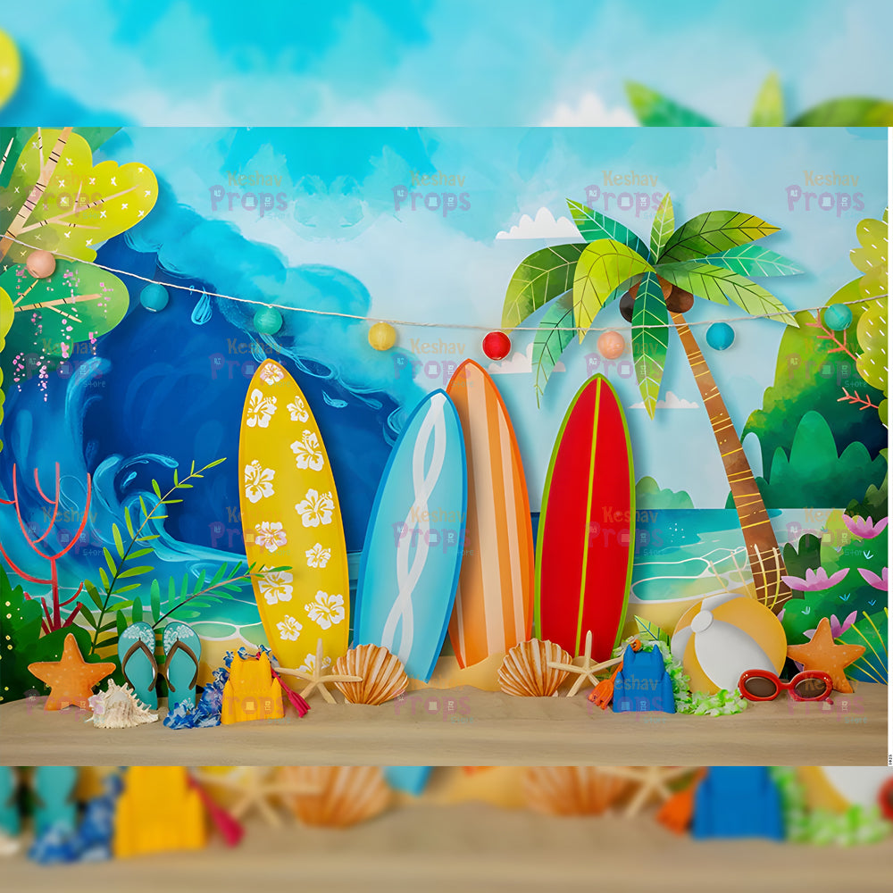 Beach Theme Backdrop (1025)