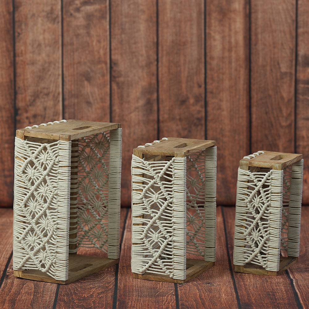 Macrame Baskets  Set of 3