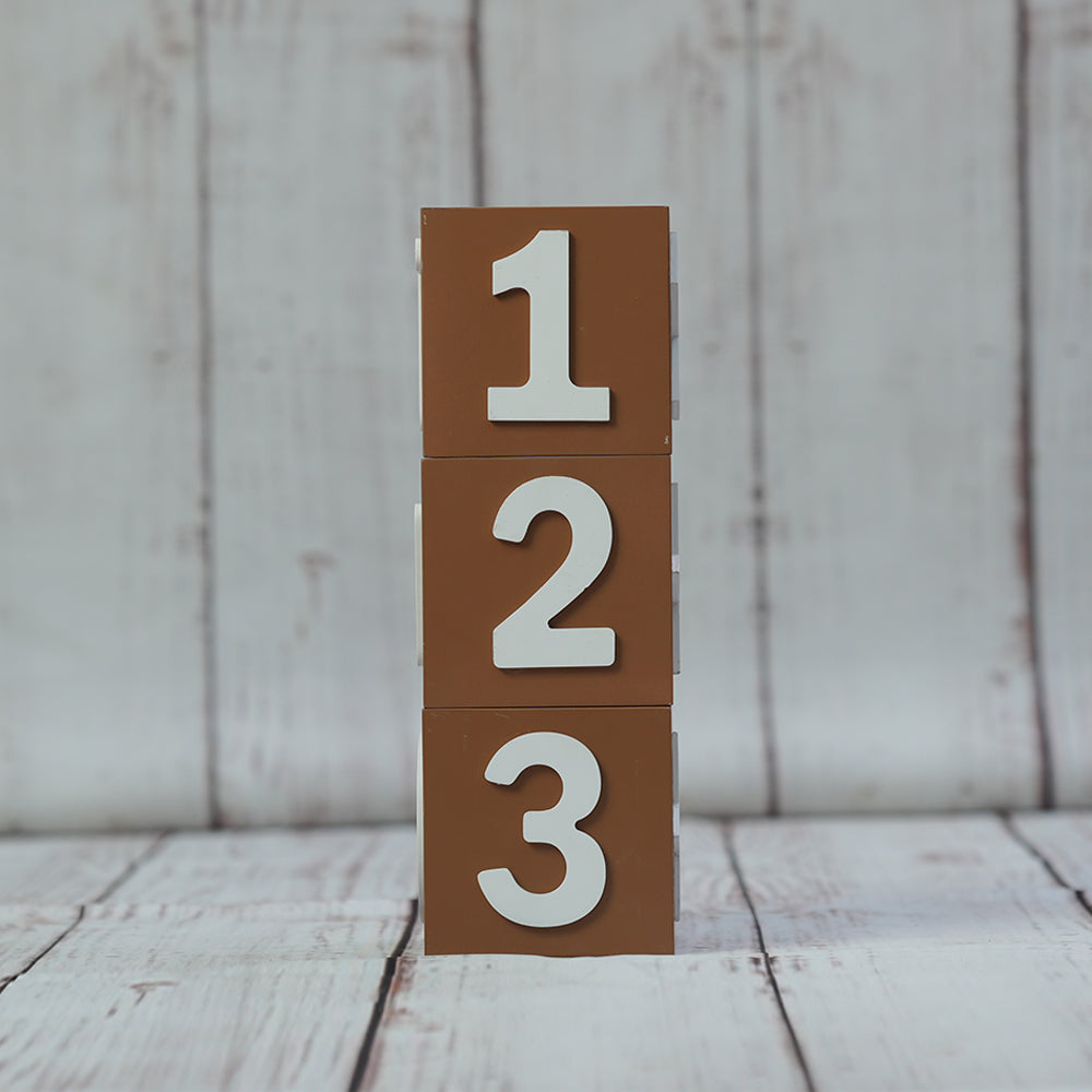 Milestone Box - 4 in 1 | Small Size | Brown