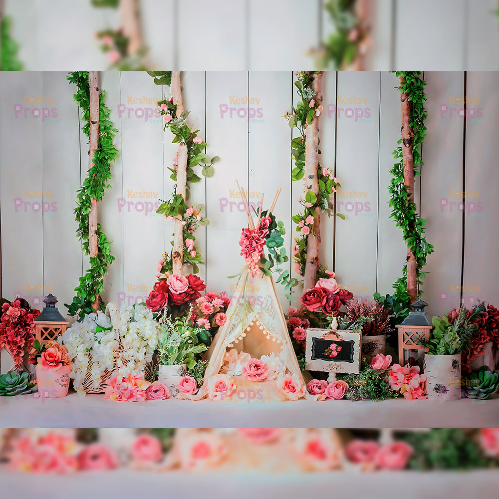 Flower Theme Backdrop (1134)
