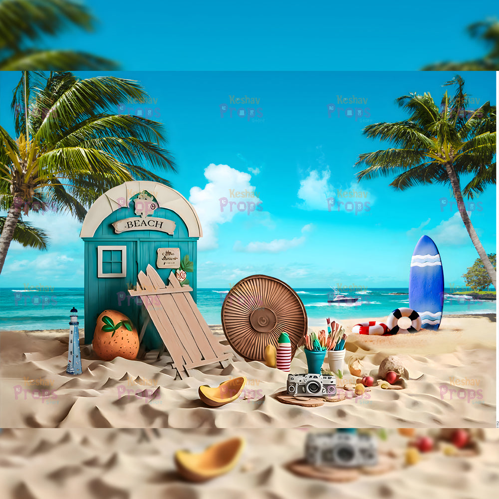 Beach Theme Backdrop (1192)