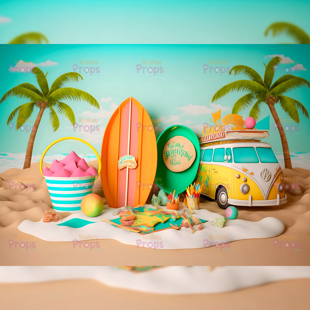 Beach Theme Backdrop (1240)