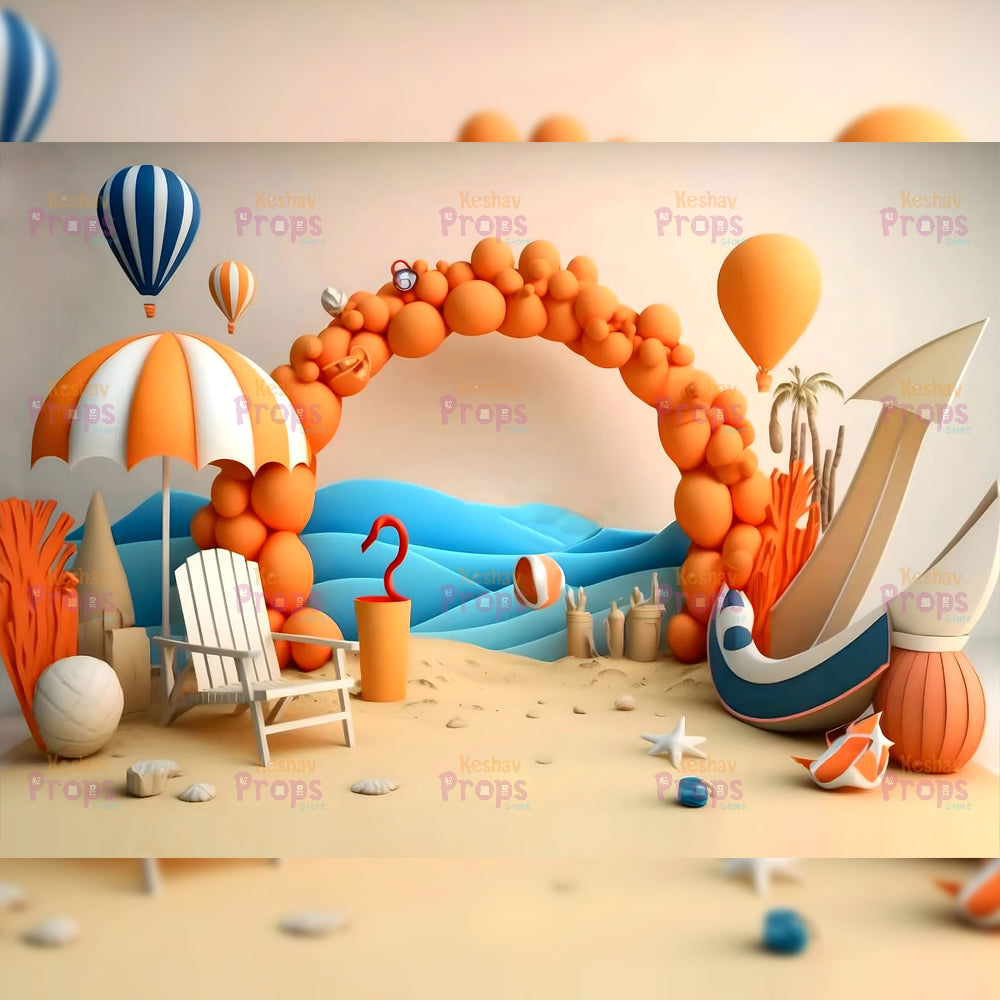 Beach Theme Backdrop (1241)
